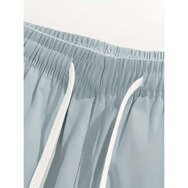 Men's Gradient 2Pcs Outfits, Casual Long Sleeve Pullover Hooded Sweatshirt And Sweatpants Joggers Set For Spring Fall, Men's Clothing