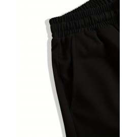 Various Color Classic Design Comfy Shorts, Men's Casual Solid Color Slightly Stretch Elastic Waist Drawstring Shorts For Summer