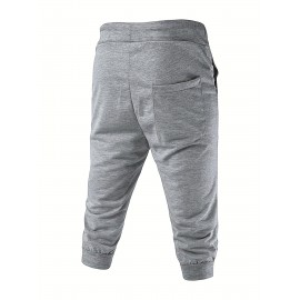 Italy Flag Letter Print Comfy Shorts, Men's Casual Solid Color Slightly Stretch Elastic Waist Drawstring Shorts For Summer